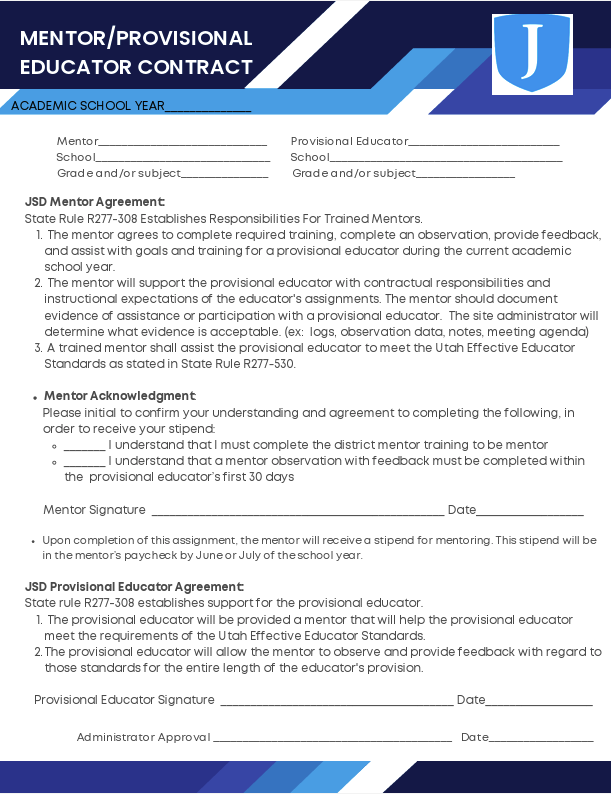 Mentor Contract 